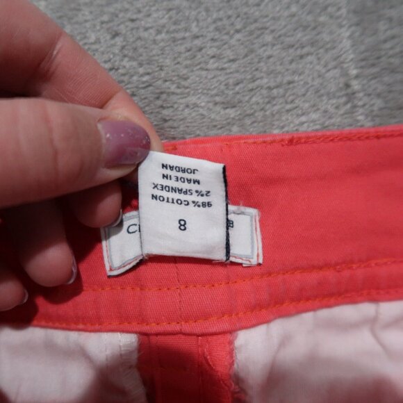 Charter Club Pants Womens 8 Pink Capri Chino Denim High Rise Preppy City Casual - Picture 11 of 14